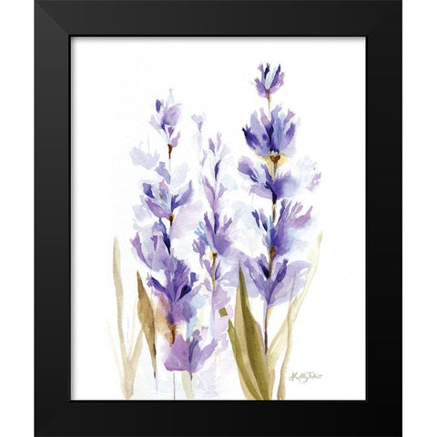 Lavender Fields II Black Modern Wood Framed Art Print by Talent, Kelley