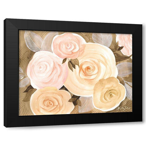 Sunset Roses Black Modern Wood Framed Art Print by Talent, Kelley