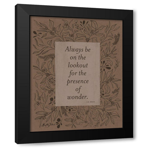 Presence of Wonder Black Modern Wood Framed Art Print by Talent, Kelley
