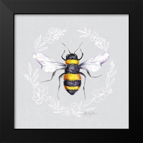 Honey Bee I Black Modern Wood Framed Art Print by Talent, Kelley