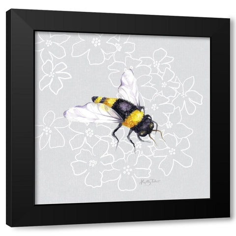 Honey Bee II Black Modern Wood Framed Art Print by Talent, Kelley