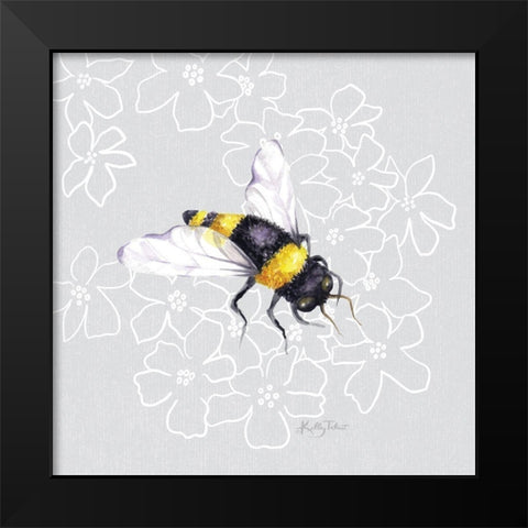 Honey Bee II Black Modern Wood Framed Art Print by Talent, Kelley