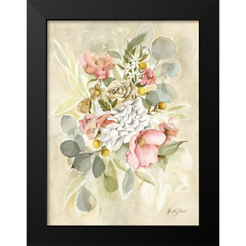 Sunday Garden Stroll Black Modern Wood Framed Art Print by Talent, Kelley