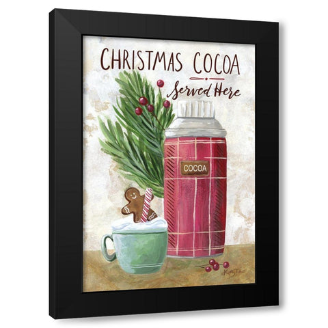 Christmas Cocoa Black Modern Wood Framed Art Print with Double Matting by Talent, Kelley