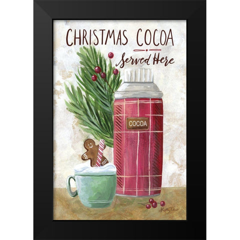 Christmas Cocoa Black Modern Wood Framed Art Print by Talent, Kelley