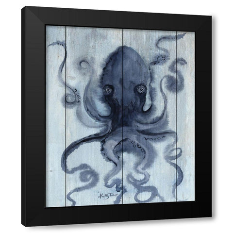Deep Sea Octopus Black Modern Wood Framed Art Print by Talent, Kelley