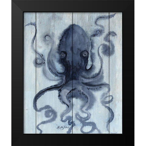 Deep Sea Octopus Black Modern Wood Framed Art Print by Talent, Kelley