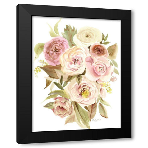 Roses Abound Black Modern Wood Framed Art Print by Talent, Kelley