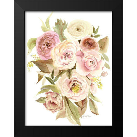 Roses Abound Black Modern Wood Framed Art Print by Talent, Kelley