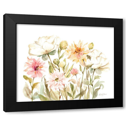 Cottage Wildflowers Black Modern Wood Framed Art Print by Talent, Kelley