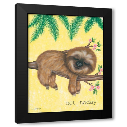 Not Today Black Modern Wood Framed Art Print with Double Matting by Kennedy, Lisa