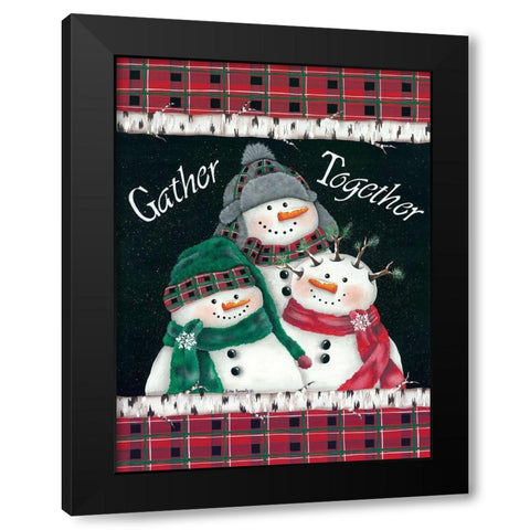 Gather Together Black Modern Wood Framed Art Print by Kennedy, Lisa