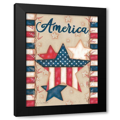 America Black Modern Wood Framed Art Print by Kennedy, Lisa