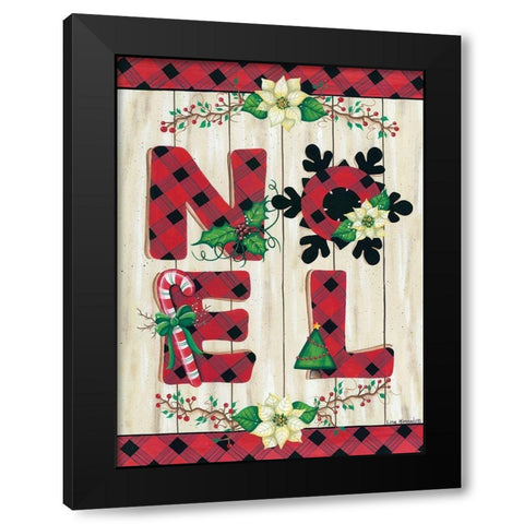 NOEL Black Modern Wood Framed Art Print with Double Matting by Kennedy, Lisa