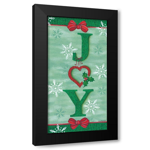 JOY Black Modern Wood Framed Art Print by Kennedy, Lisa