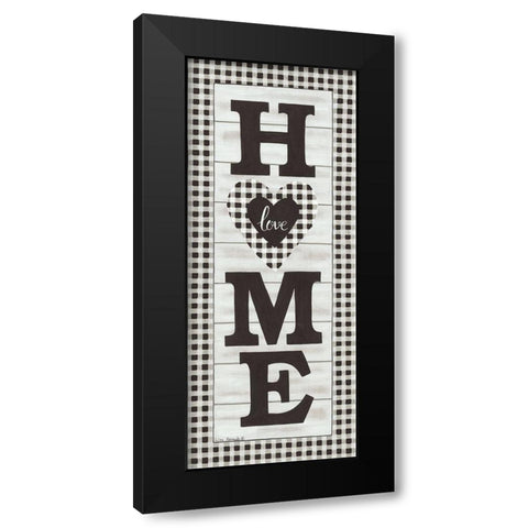 Black And White Plaid Home Black Modern Wood Framed Art Print with Double Matting by Kennedy, Lisa