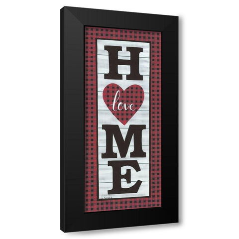 Love Home Black Modern Wood Framed Art Print by Kennedy, Lisa