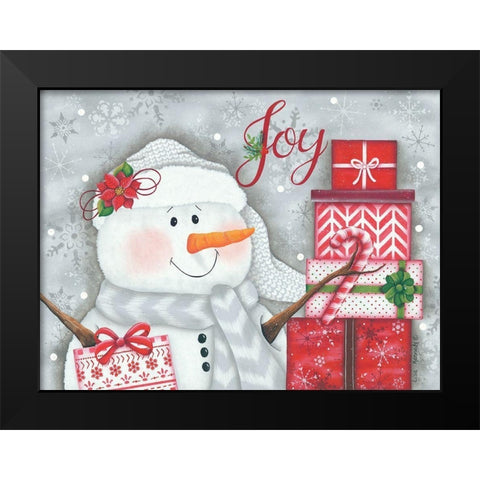 Joy And Giving Black Modern Wood Framed Art Print by Kennedy, Lisa