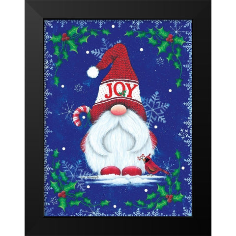 Joy Gnome Black Modern Wood Framed Art Print by Kennedy, Lisa