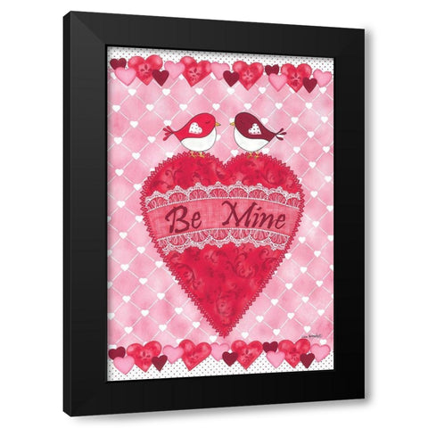 Be Mine Black Modern Wood Framed Art Print by Kennedy, Lisa