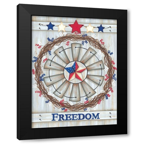 Freedom Black Modern Wood Framed Art Print by Kennedy, Lisa