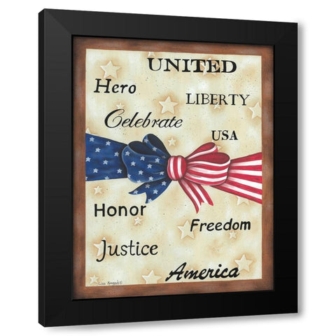 United Black Modern Wood Framed Art Print by Kennedy, Lisa