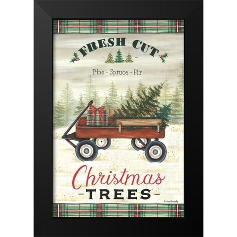 Fresh Cut Trees Black Modern Wood Framed Art Print by Kennedy, Lisa