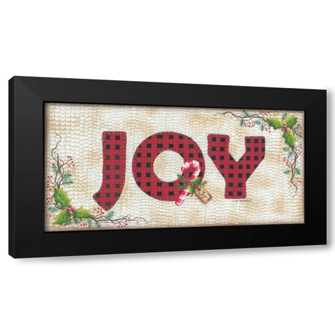 JOY Black Modern Wood Framed Art Print by Kennedy, Lisa