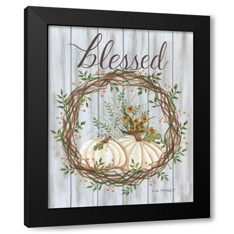 Blessed Black Modern Wood Framed Art Print with Double Matting by Kennedy, Lisa