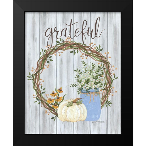 Grateful Black Modern Wood Framed Art Print by Kennedy, Lisa