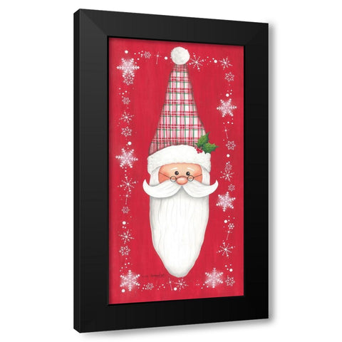 Santa and Glasses Black Modern Wood Framed Art Print with Double Matting by Kennedy, Lisa