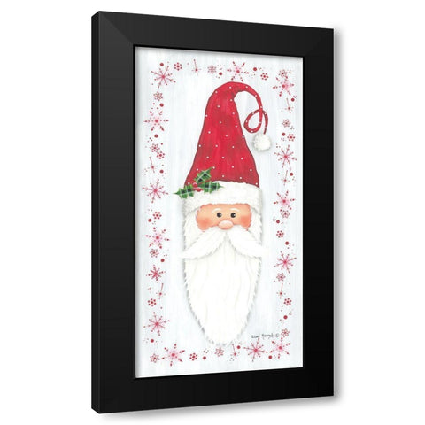 Santa Black Modern Wood Framed Art Print with Double Matting by Kennedy, Lisa