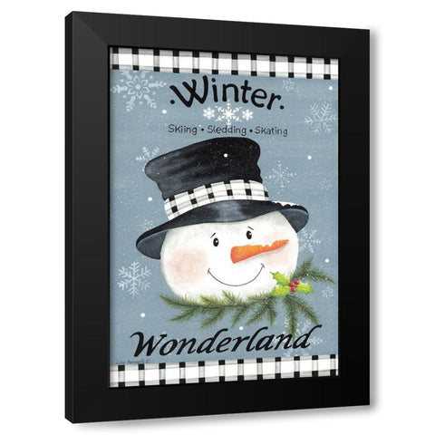Winter Wonderland Black Modern Wood Framed Art Print by Kennedy, Lisa