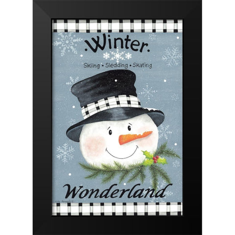 Winter Wonderland Black Modern Wood Framed Art Print by Kennedy, Lisa