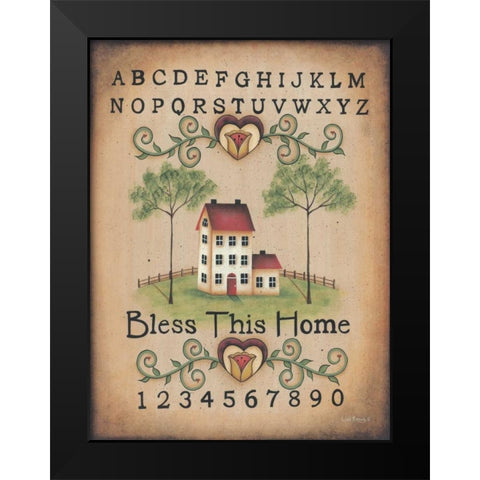Bless This Home Black Modern Wood Framed Art Print by Kennedy, Lisa
