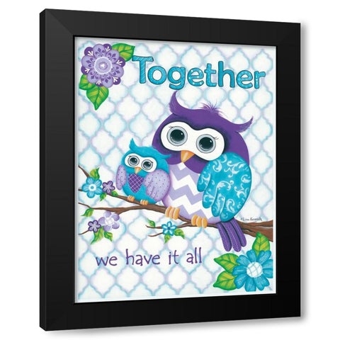 Together Black Modern Wood Framed Art Print by Kennedy, Lisa