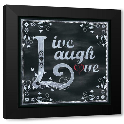 Love Black Modern Wood Framed Art Print by Kennedy, Lisa