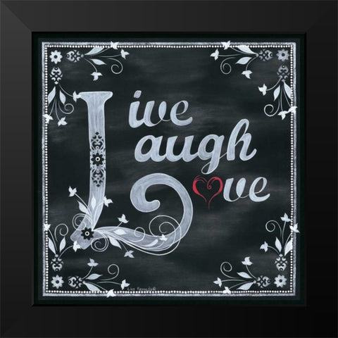 Love Black Modern Wood Framed Art Print by Kennedy, Lisa