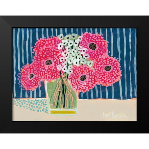 Flowers for Belle III Black Modern Wood Framed Art Print by Roberts, Kait