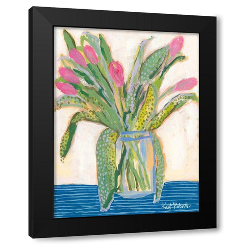 Tulips for Maxine I Black Modern Wood Framed Art Print by Roberts, Kait