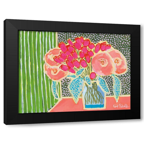 Flowers for Maude No. 2 Black Modern Wood Framed Art Print by Roberts, Kait