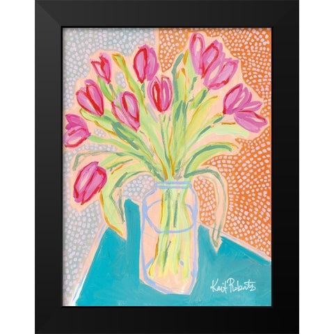 Tulips for Corie Black Modern Wood Framed Art Print by Roberts, Kait