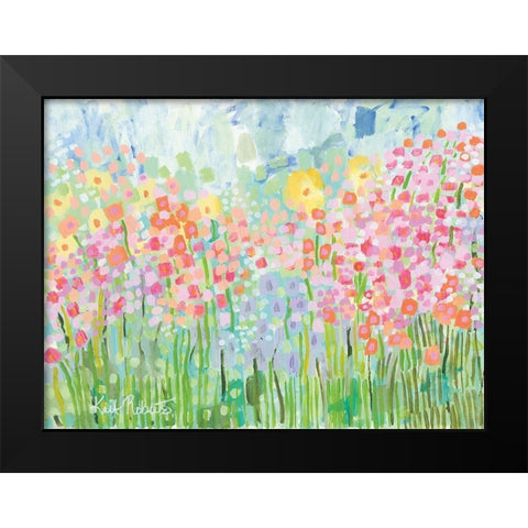 Growing Things No. 4 Black Modern Wood Framed Art Print by Roberts, Kait