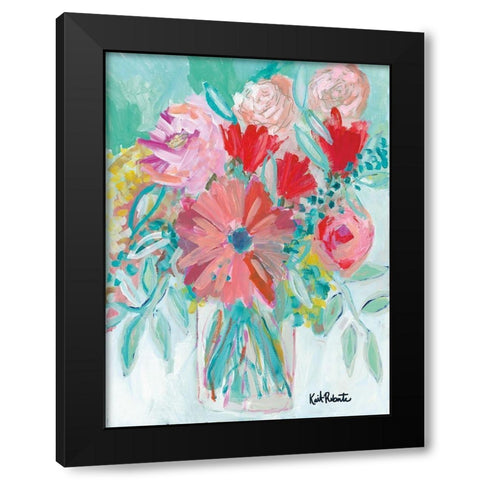 Farmers Market Bouquet Black Modern Wood Framed Art Print with Double Matting by Roberts, Kait