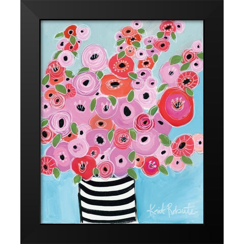 Dreaming of Poppies Black Modern Wood Framed Art Print by Roberts, Kait