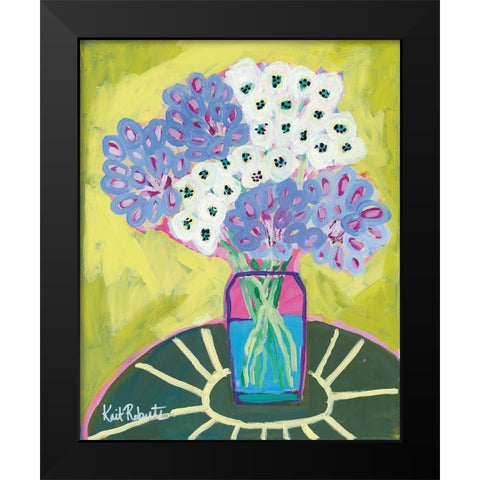 Cecilys Table Black Modern Wood Framed Art Print by Roberts, Kait