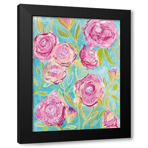 Teresas Garden Black Modern Wood Framed Art Print by Roberts, Kait