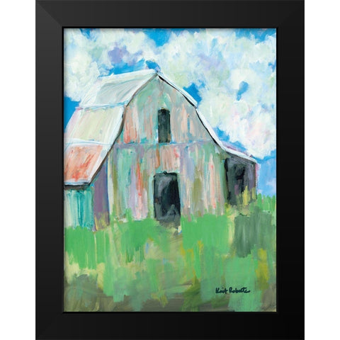 Old But Not Giving In Black Modern Wood Framed Art Print by Roberts, Kait