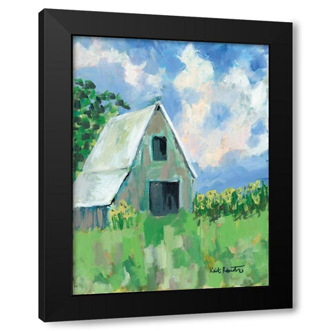 June Fields Black Modern Wood Framed Art Print by Roberts, Kait
