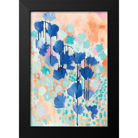 Cantaloupe Black Modern Wood Framed Art Print by Roberts, Kait